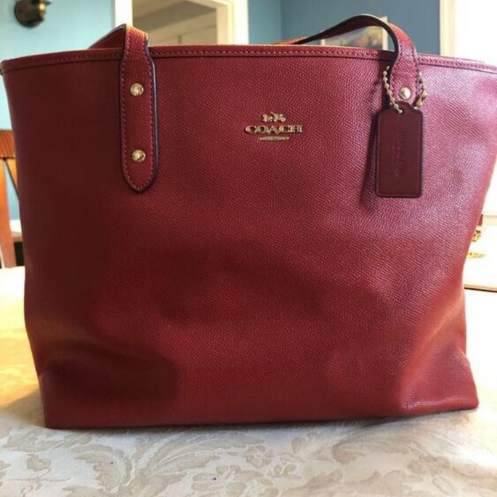Red Coach Gallery Tote